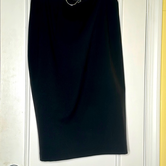 Jupe En Cuir Ellen Tracy - Taille 14 - Noir - Occasion Très Bon État